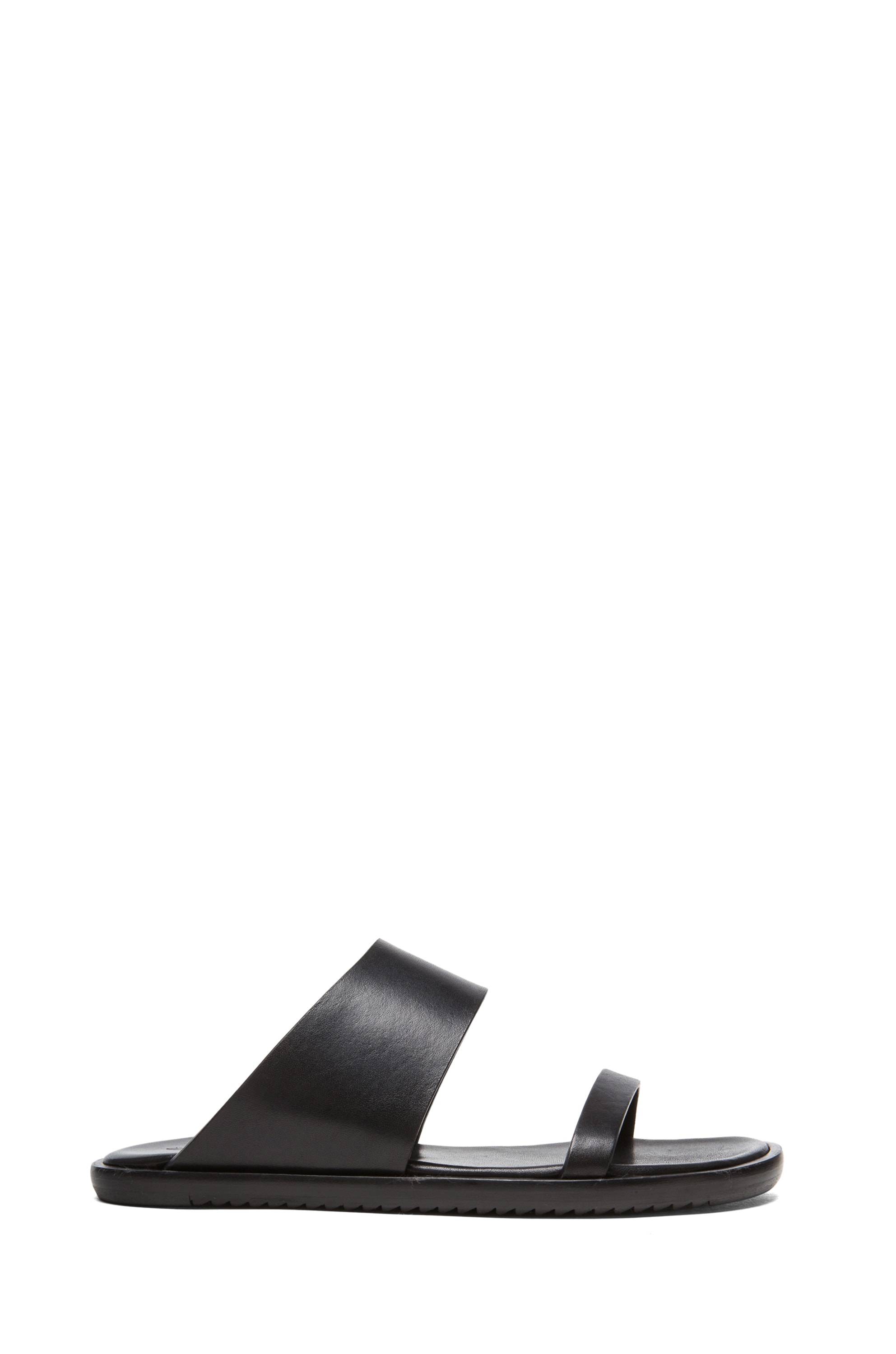 Image 1 of Rick Owens 2 Strap Leather Sandals in Black
