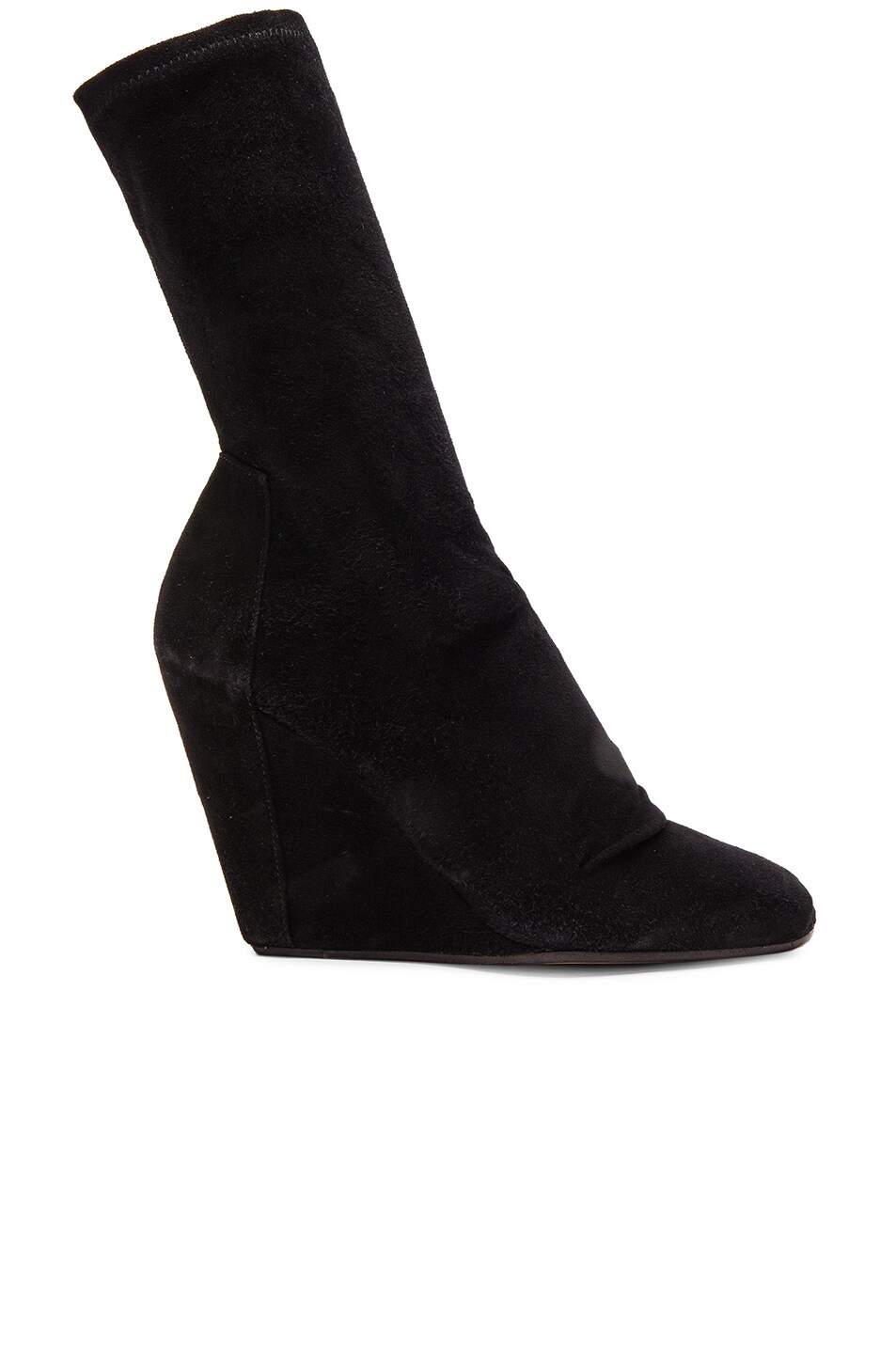 Image 1 of Rick Owens Stretch Wedge Open Toe Boots in Black