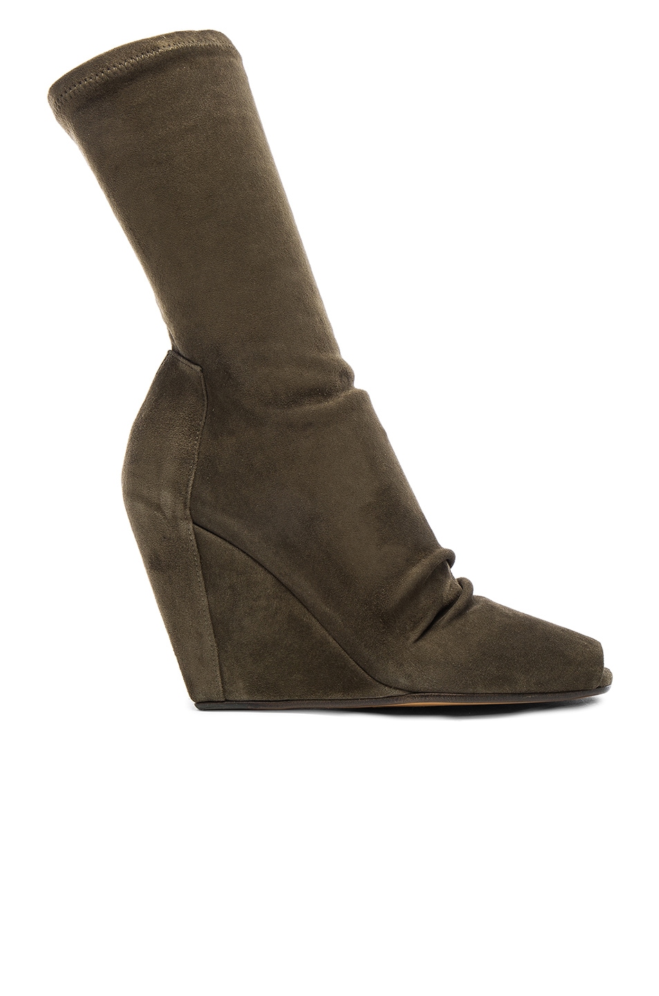 Image 1 of Rick Owens Stretch Wedge Open Toe Boots in Palm