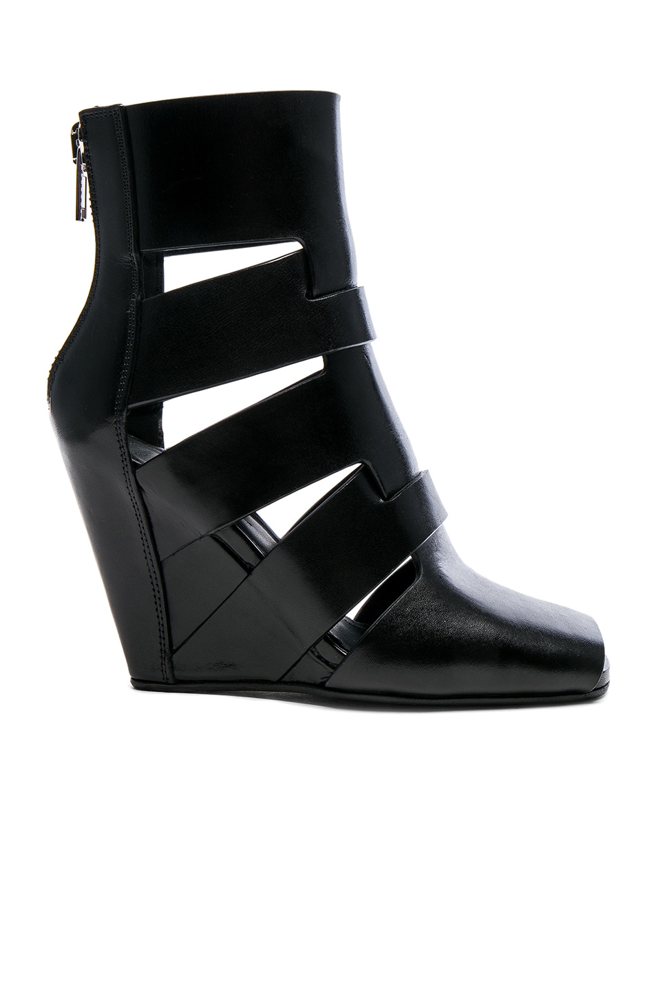 Image 1 of Rick Owens Leather Lazarus Wedges in Black