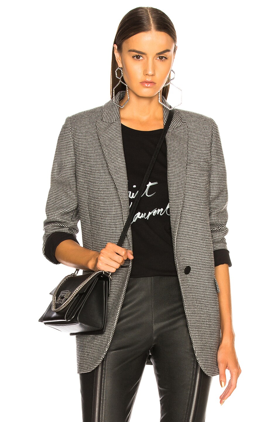 Image 1 of Redemption Pied de Poule Tailored Jacket in Black & White