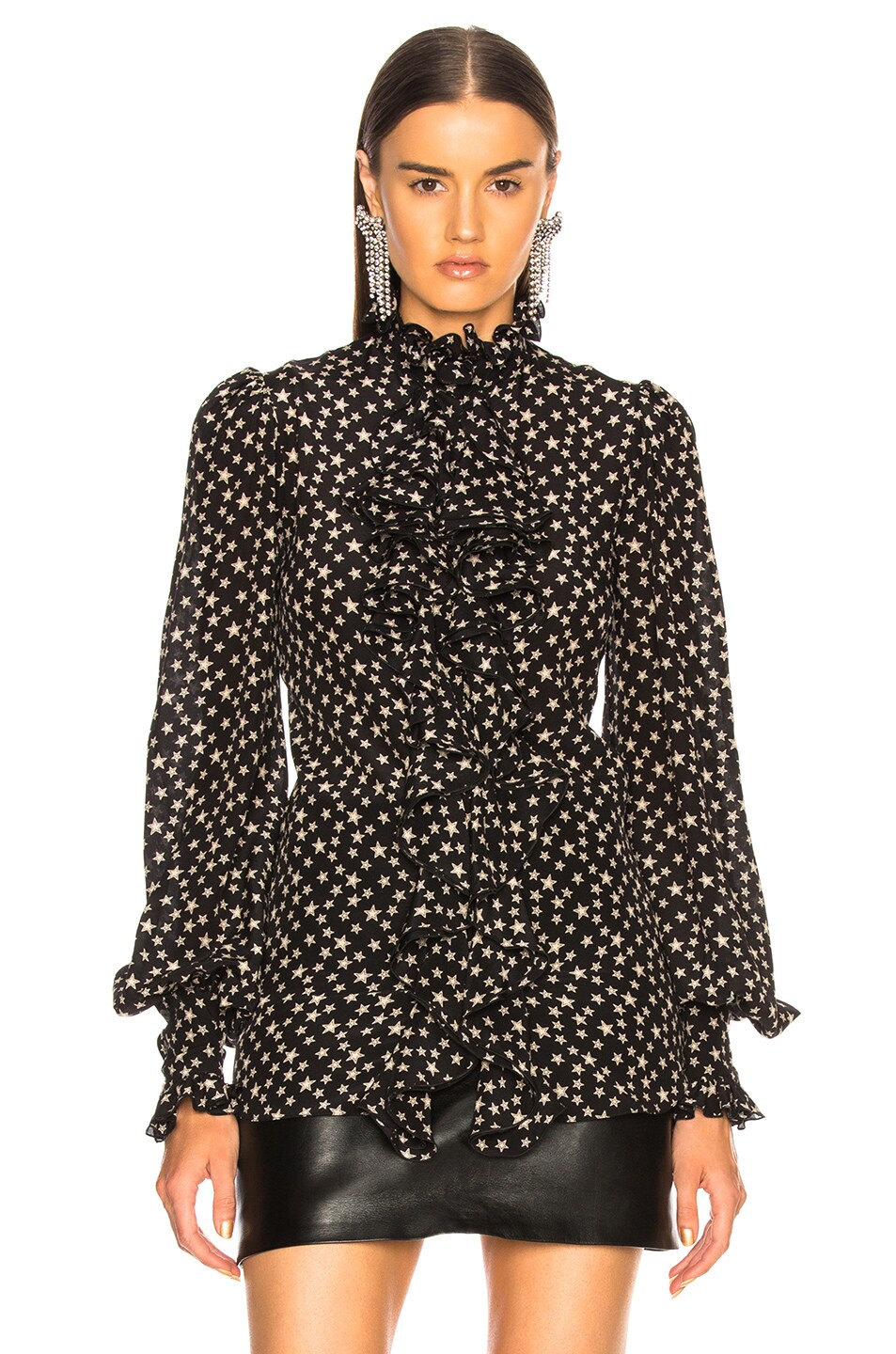 Redemption Star Victorian Blouse in Black FWRD