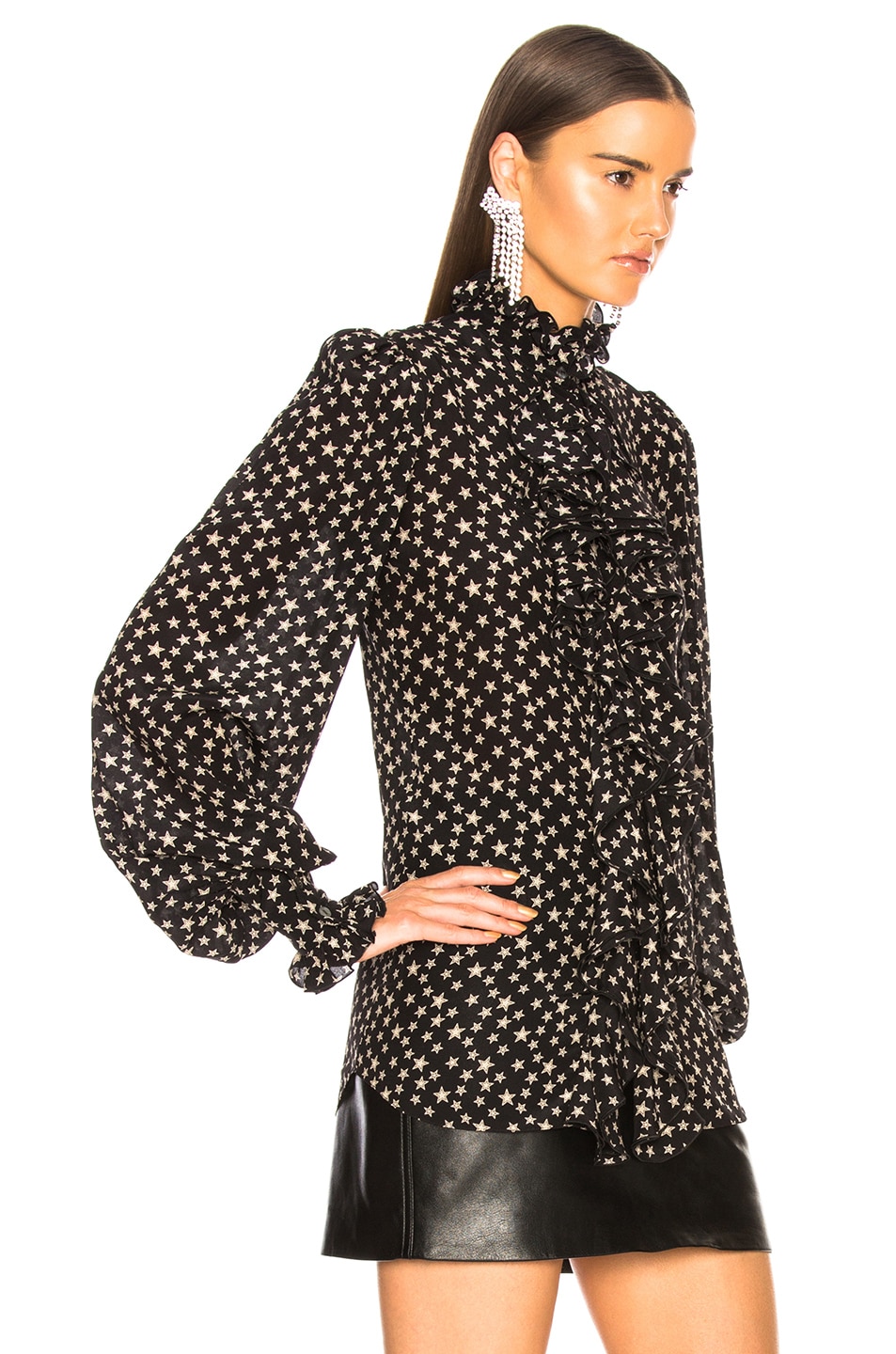 Redemption Star Victorian Blouse in Black FWRD