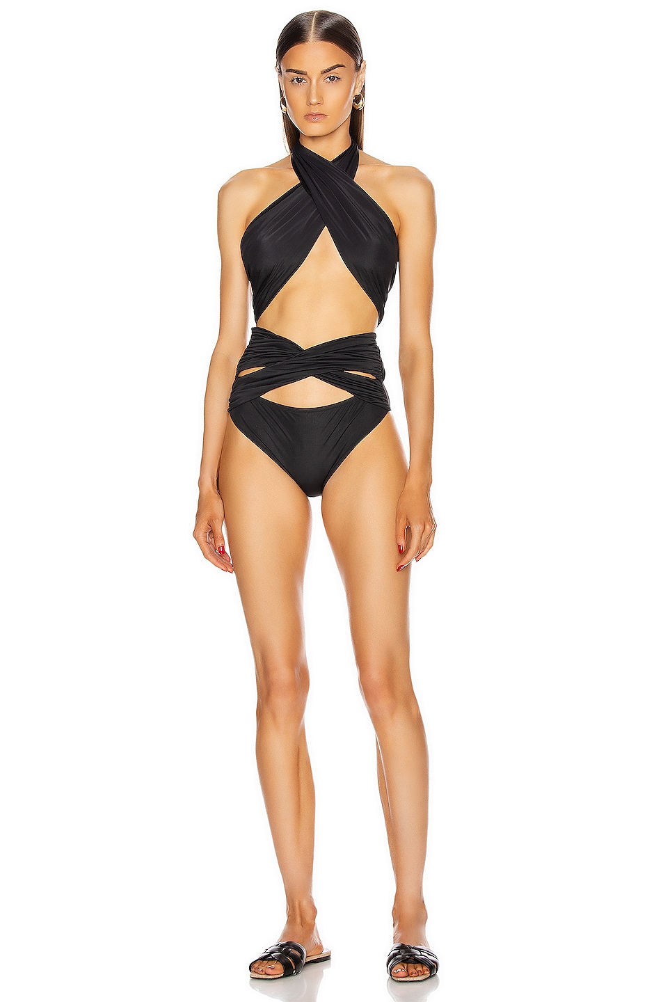 Image 1 of Redemption Wrap Swimsuit in Black