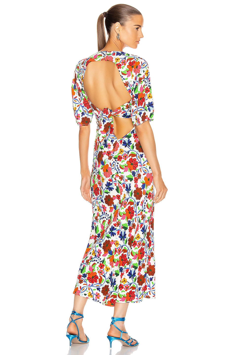 Image 1 of RIXO Steph Dress in White Floral