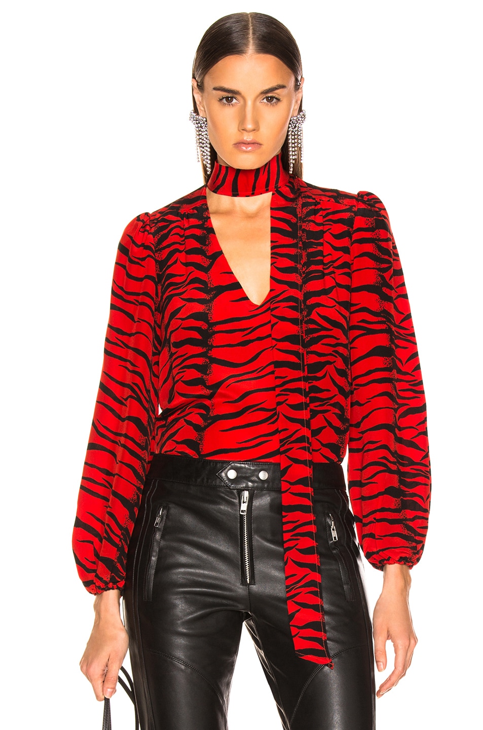 Image 1 of RIXO Moss Top in Red Tiger