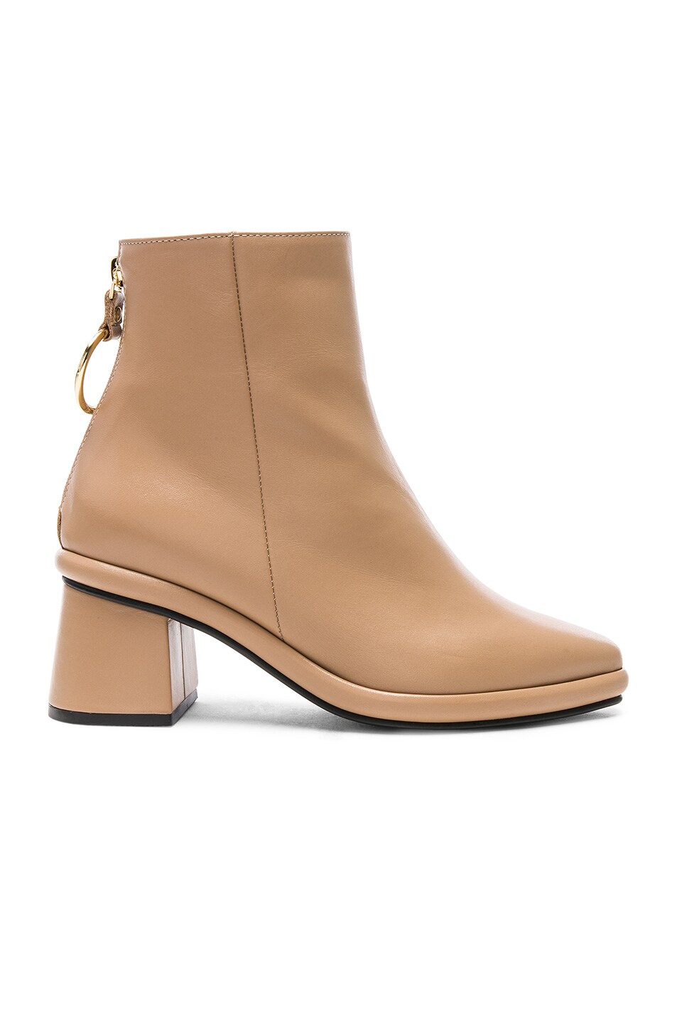 Image 1 of Reike Nen Leather Ring Slim Boots in Beige