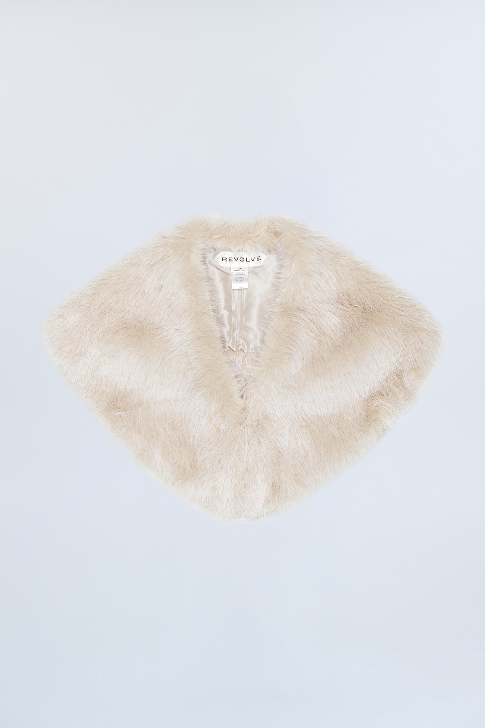 REVOLVE LOS ANGELES Elyonne Faux Fur Shawl in Beige