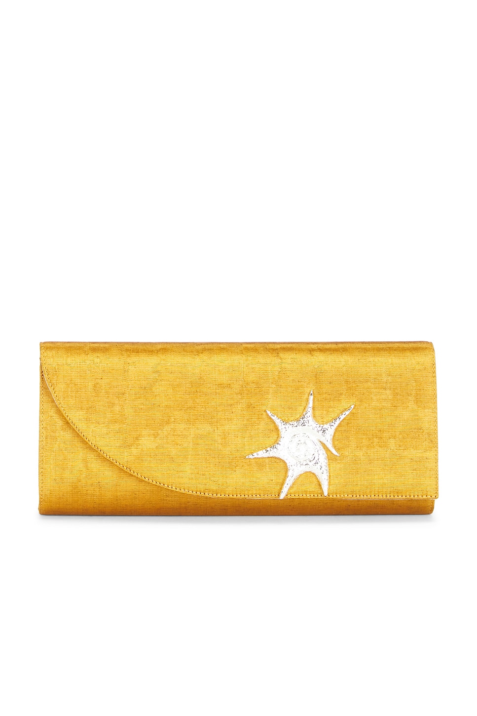 RENNK Moire Diane Clutch in Metallic Copper