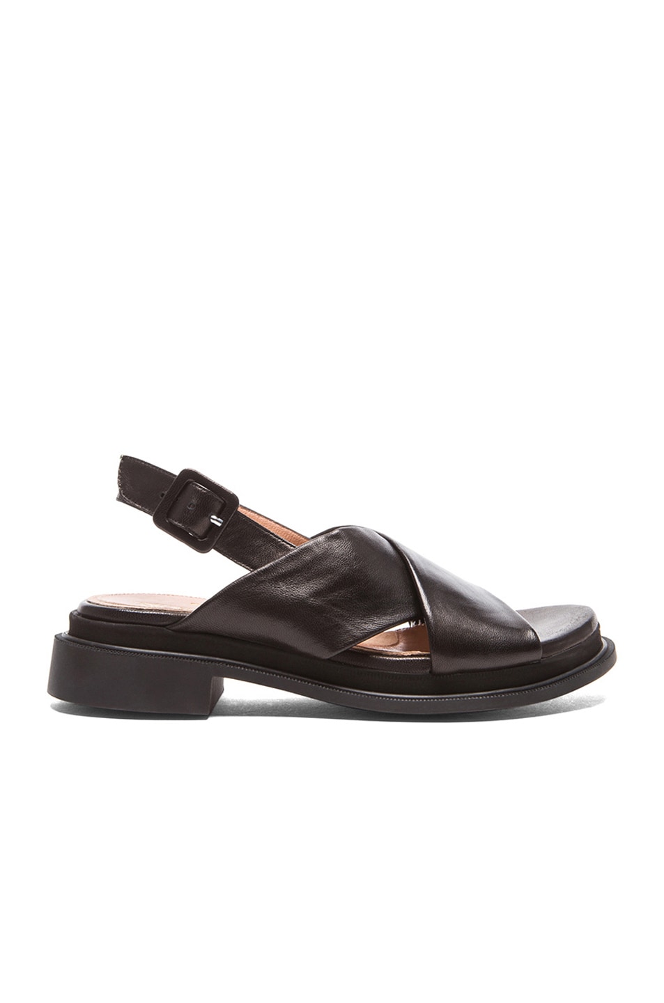 Image 1 of Robert Clergerie Caliente Leather Sandals in Black
