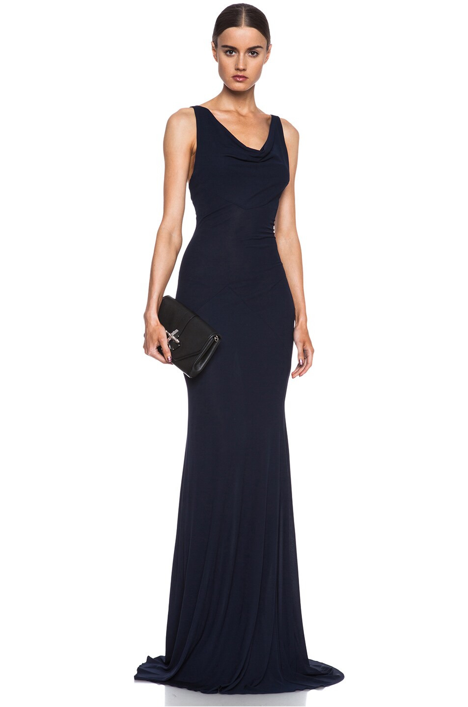 Image 1 of ROCHAS Jersey Gown in Inky Blue