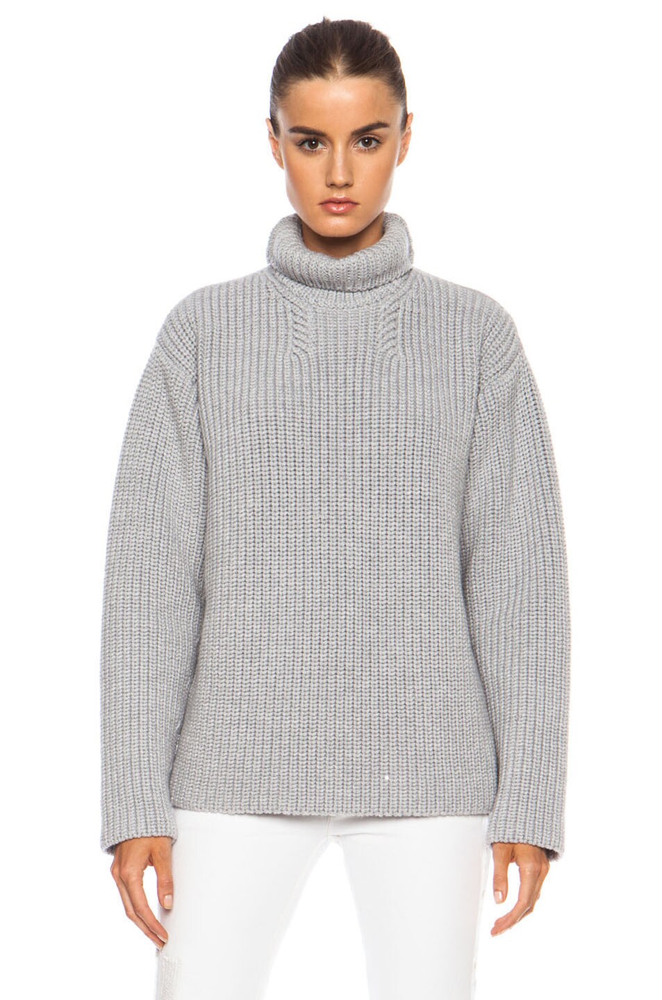 Image 1 of ROCHAS Turtleneck Sweater in Grey Melange