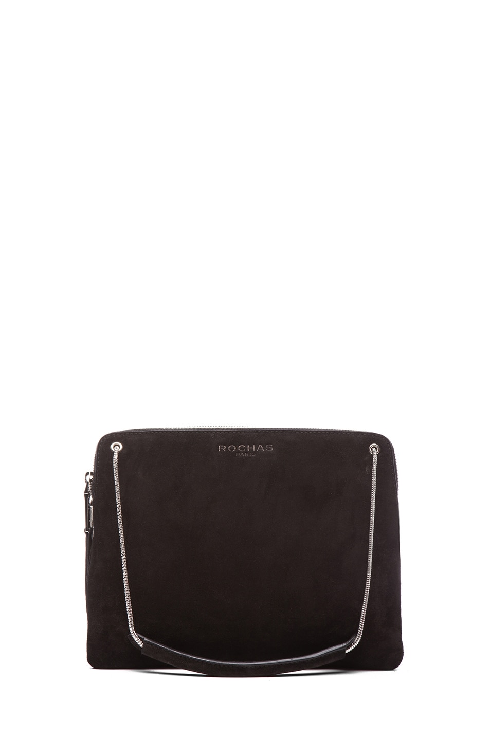 Image 1 of ROCHAS Small Borsa Suede Clutch in Black