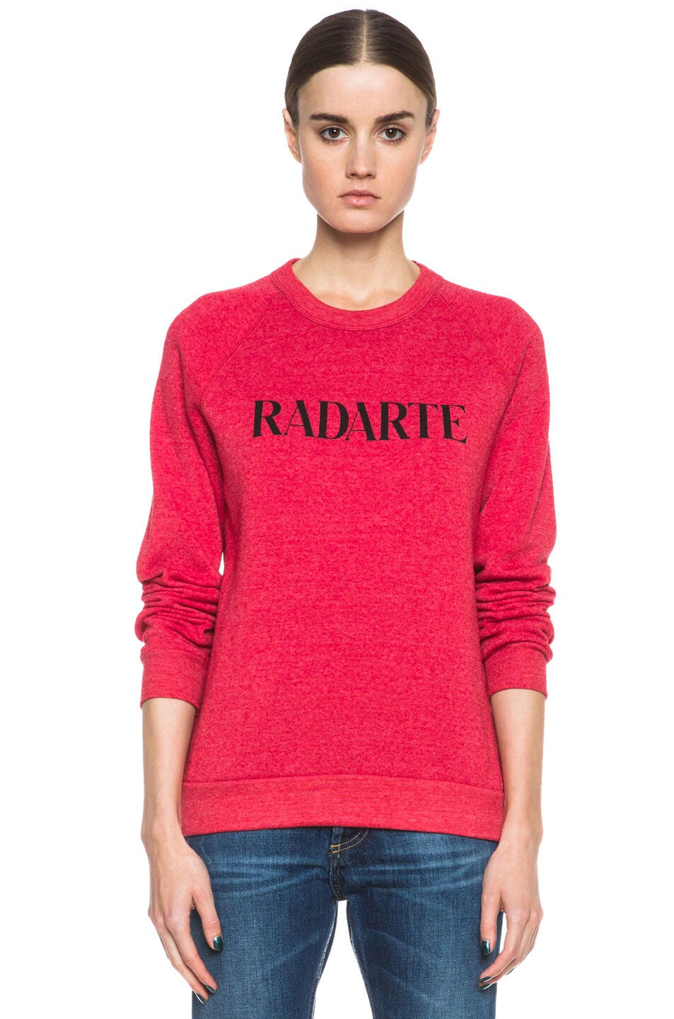 Image 1 of Rodarte Radarte Poly-Blend Sweatshirt in Red