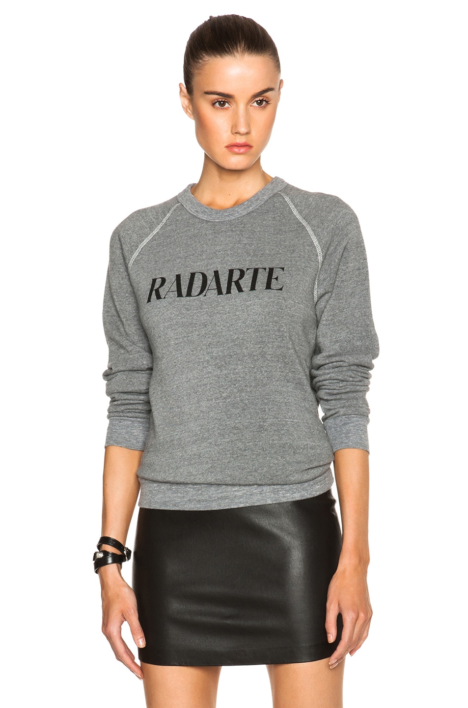 Image 1 of Rodarte Radarte Poly-Blend Sweatshirt in Heather Grey