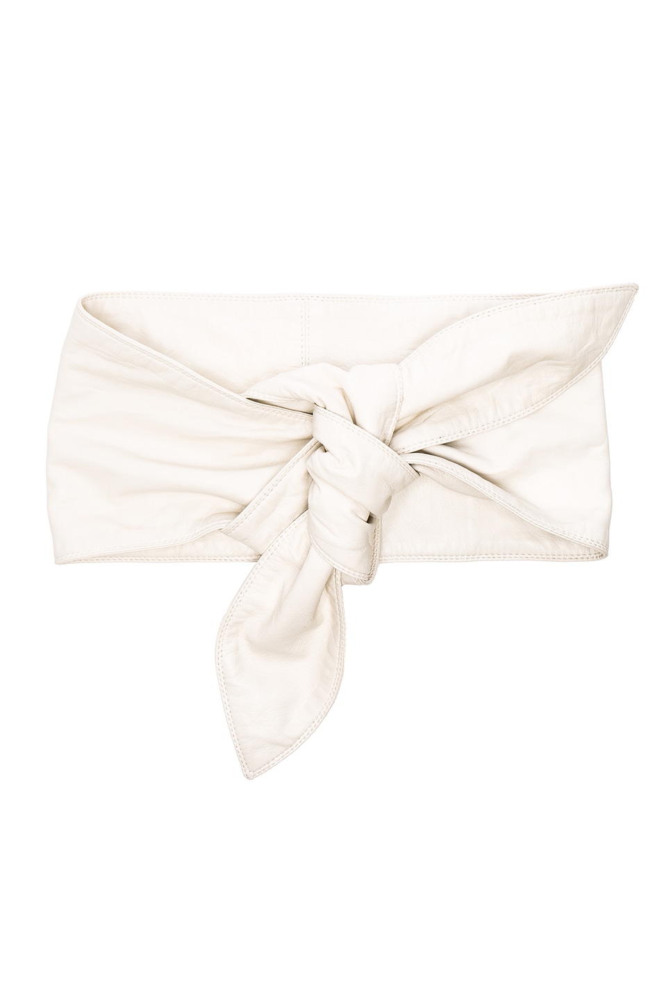 Image 1 of Rodarte Lambskin Tie Waist Belt in Off White
