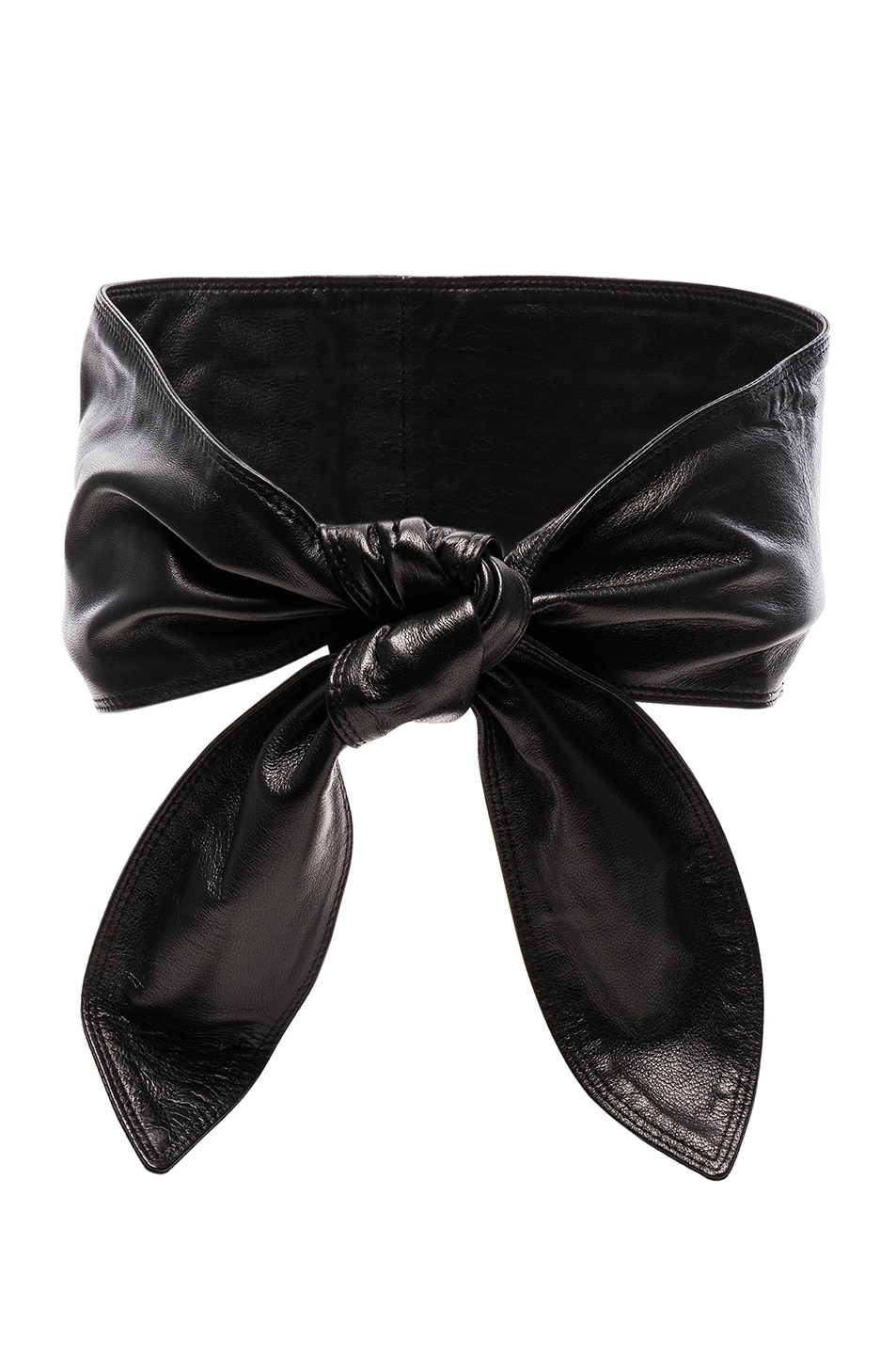 Image 1 of Rodarte Lambskin Tie Waist Belt in Black