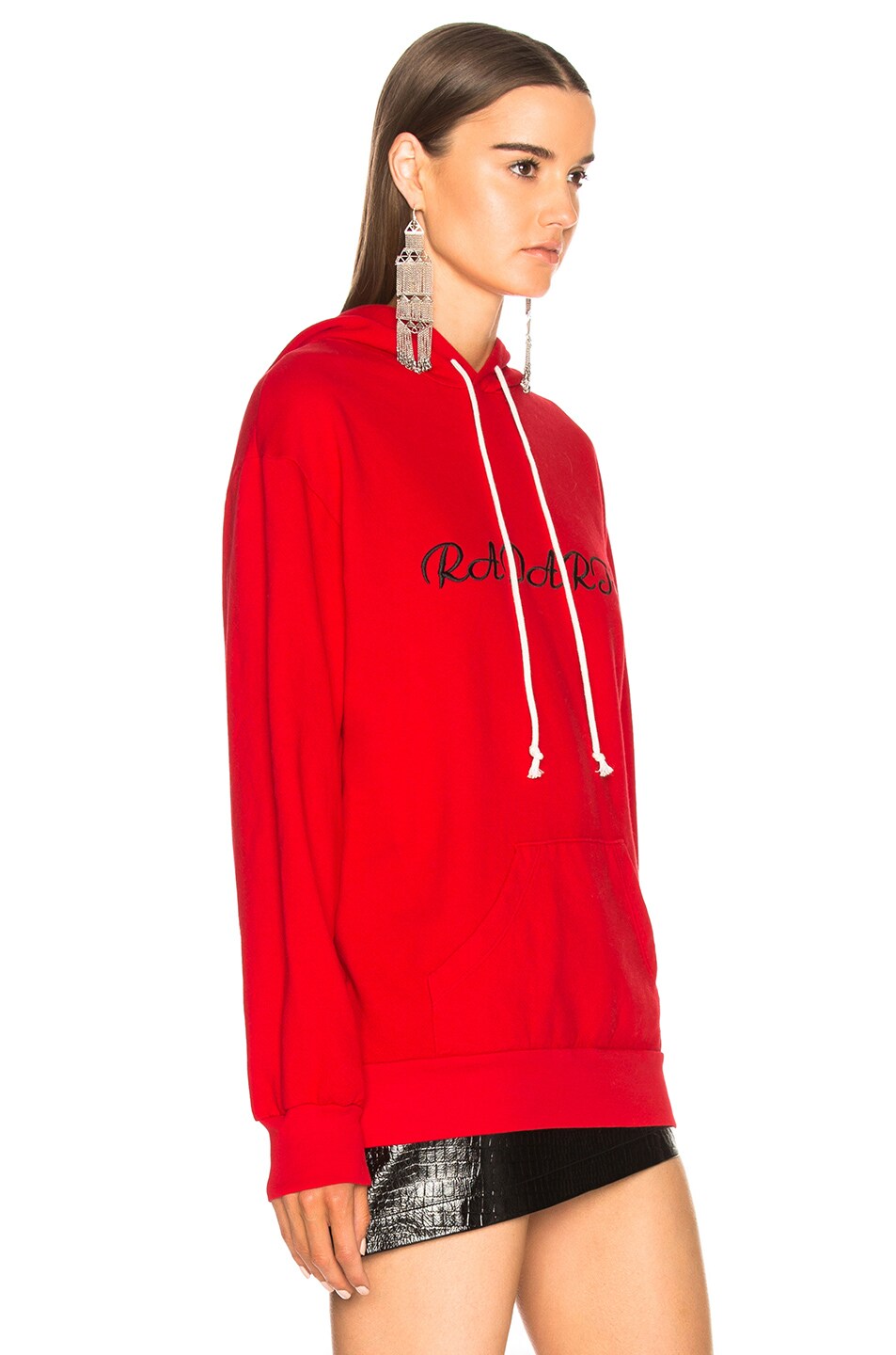 Rodarte Oversized Radarte Los Angeles Paris Embroidery Hoodie in Red ...