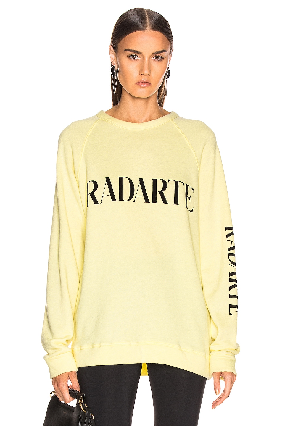 Image 1 of Rodarte Oversize Radarte Los Angeles Sweatshirt in Yellow & Black