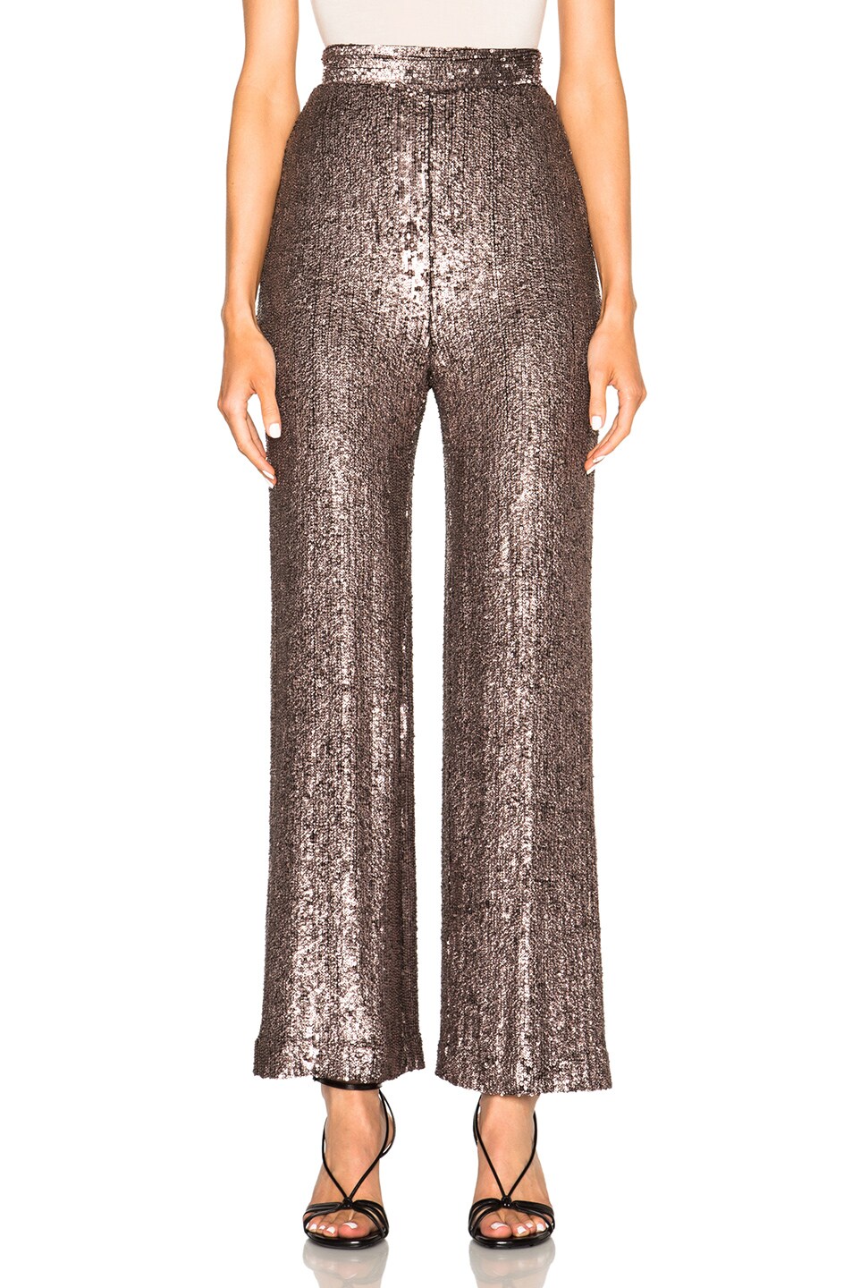 Image 1 of Rodarte Hand Beaded Cropped Pants in Lavender