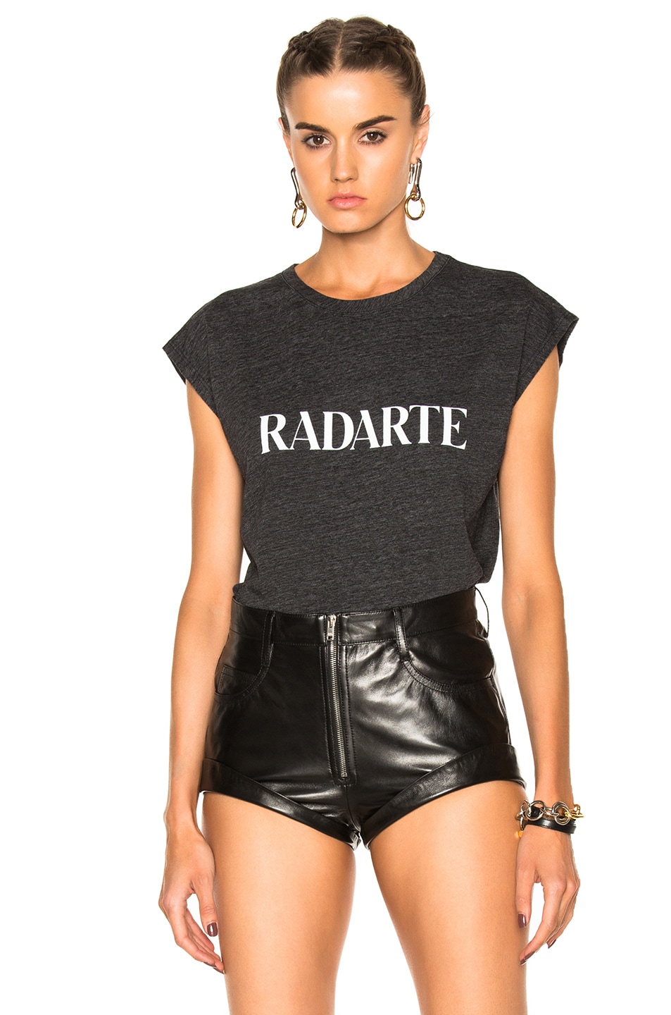 Image 1 of Rodarte Radarte Slouchy Tee in Black & White