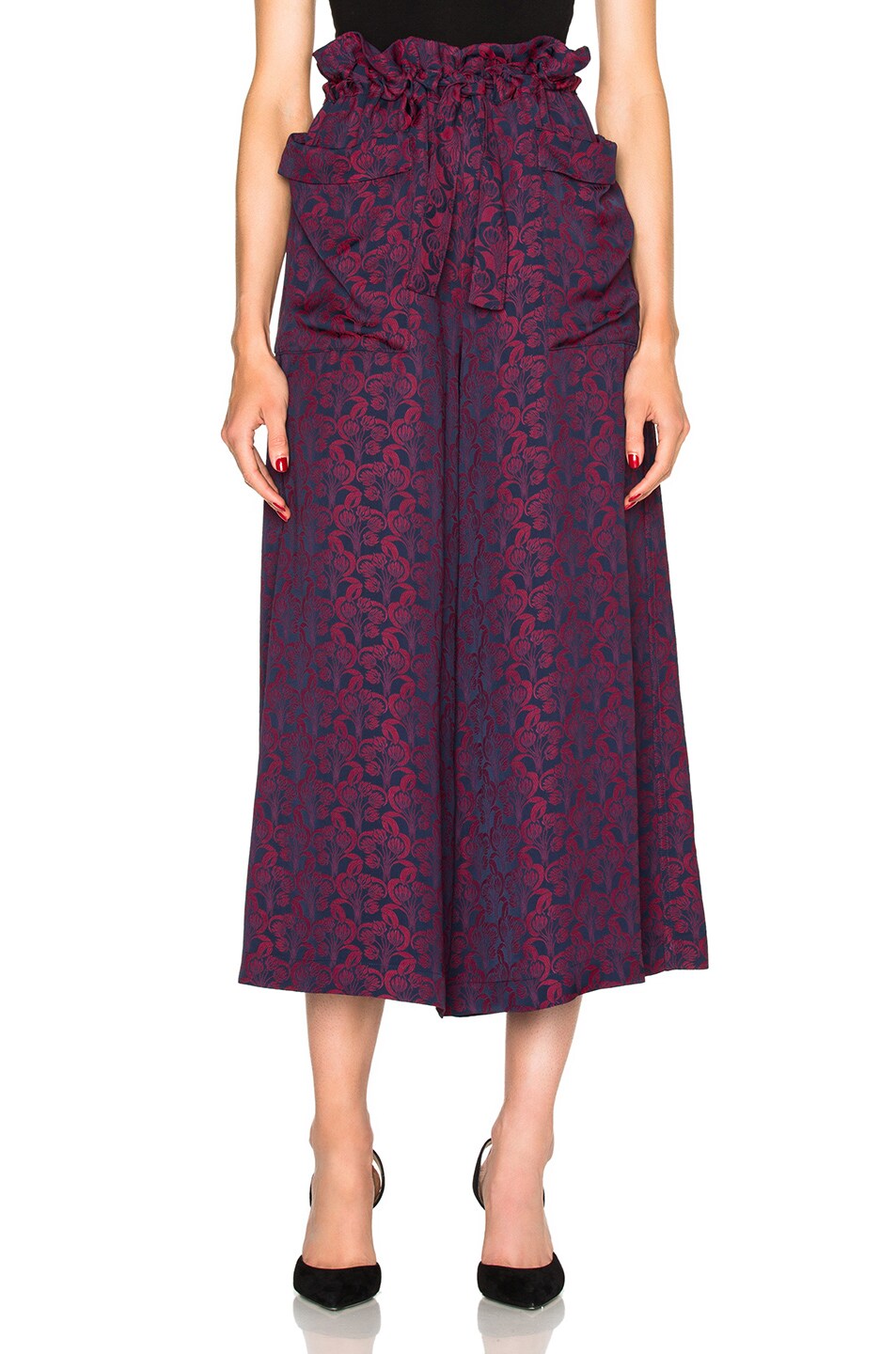 Image 1 of Rodebjer Idesha Pants in Navy & Wine