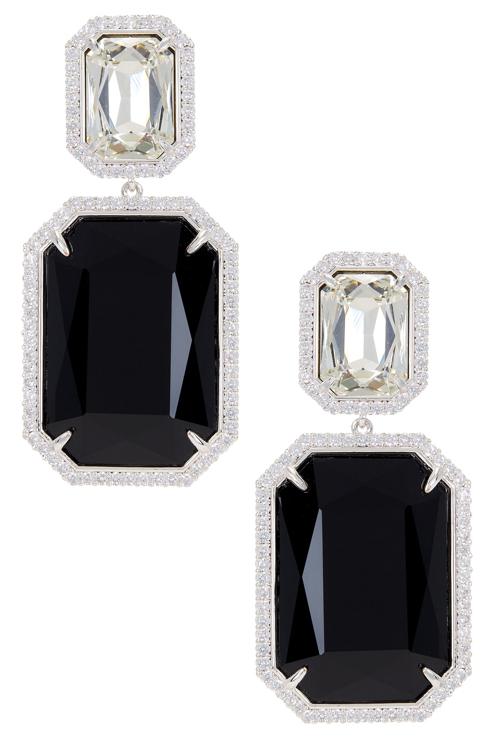 Image 1 of retrofete Cora Gemstone Earring in Black