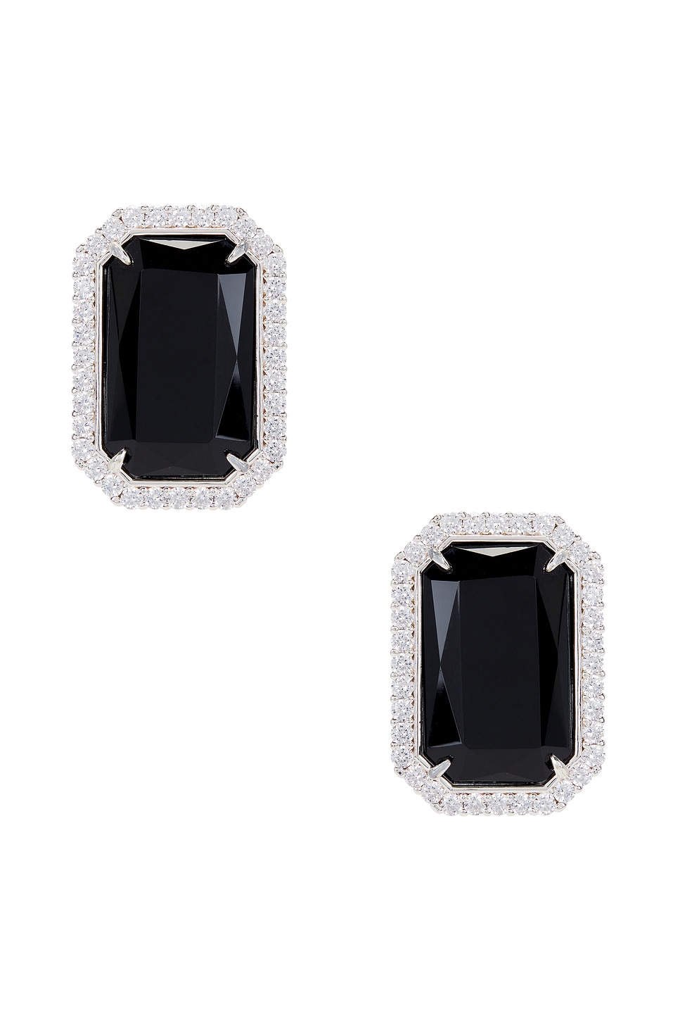 Image 1 of retrofete Hope Gemstone Earring in Black