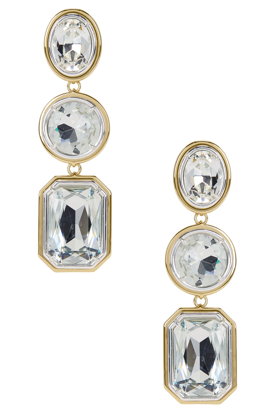 Image 1 of retrofete Camille Gemstone Drop Earring in Gold