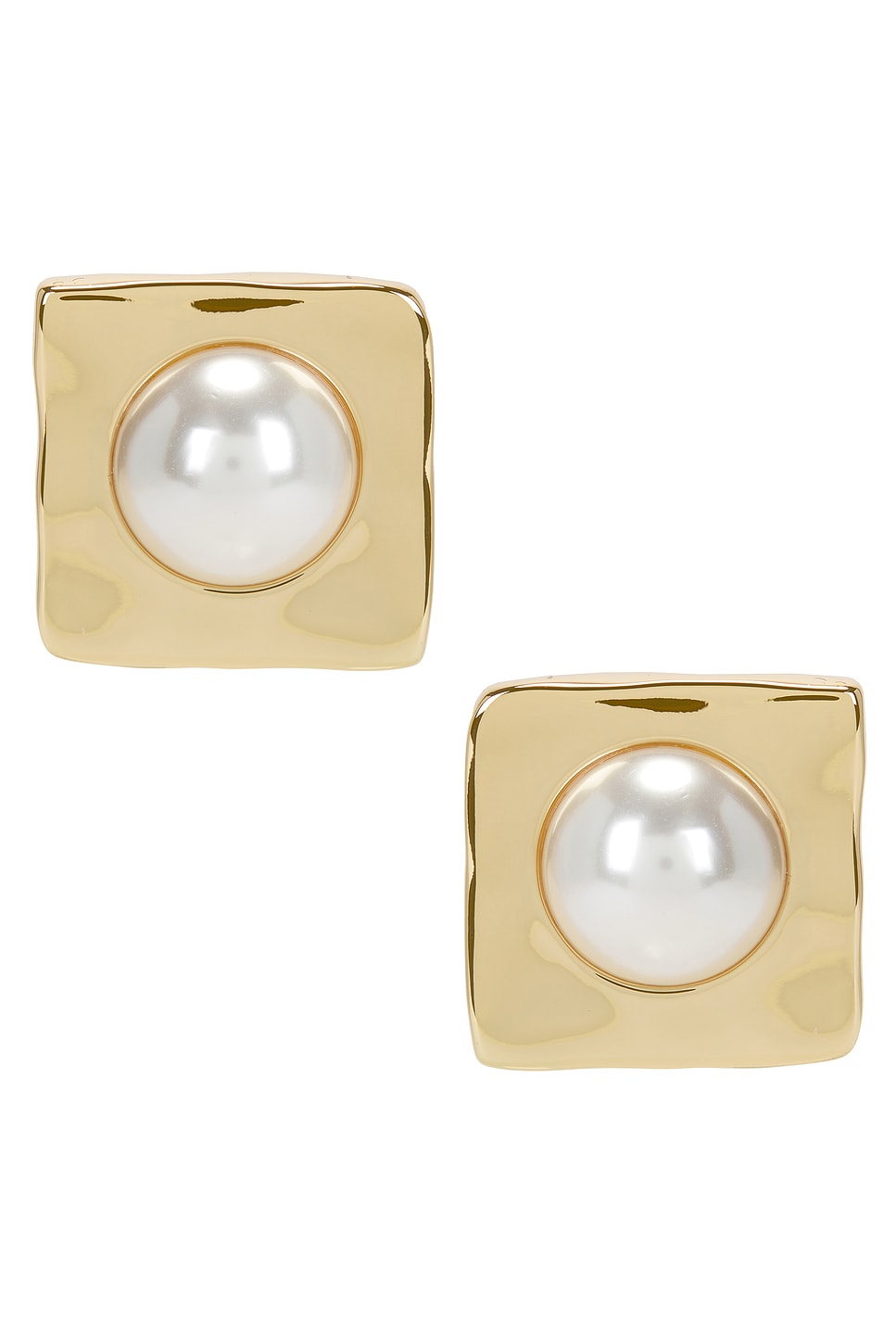 Image 1 of retrofete Nikki Pearl Earring in Gold