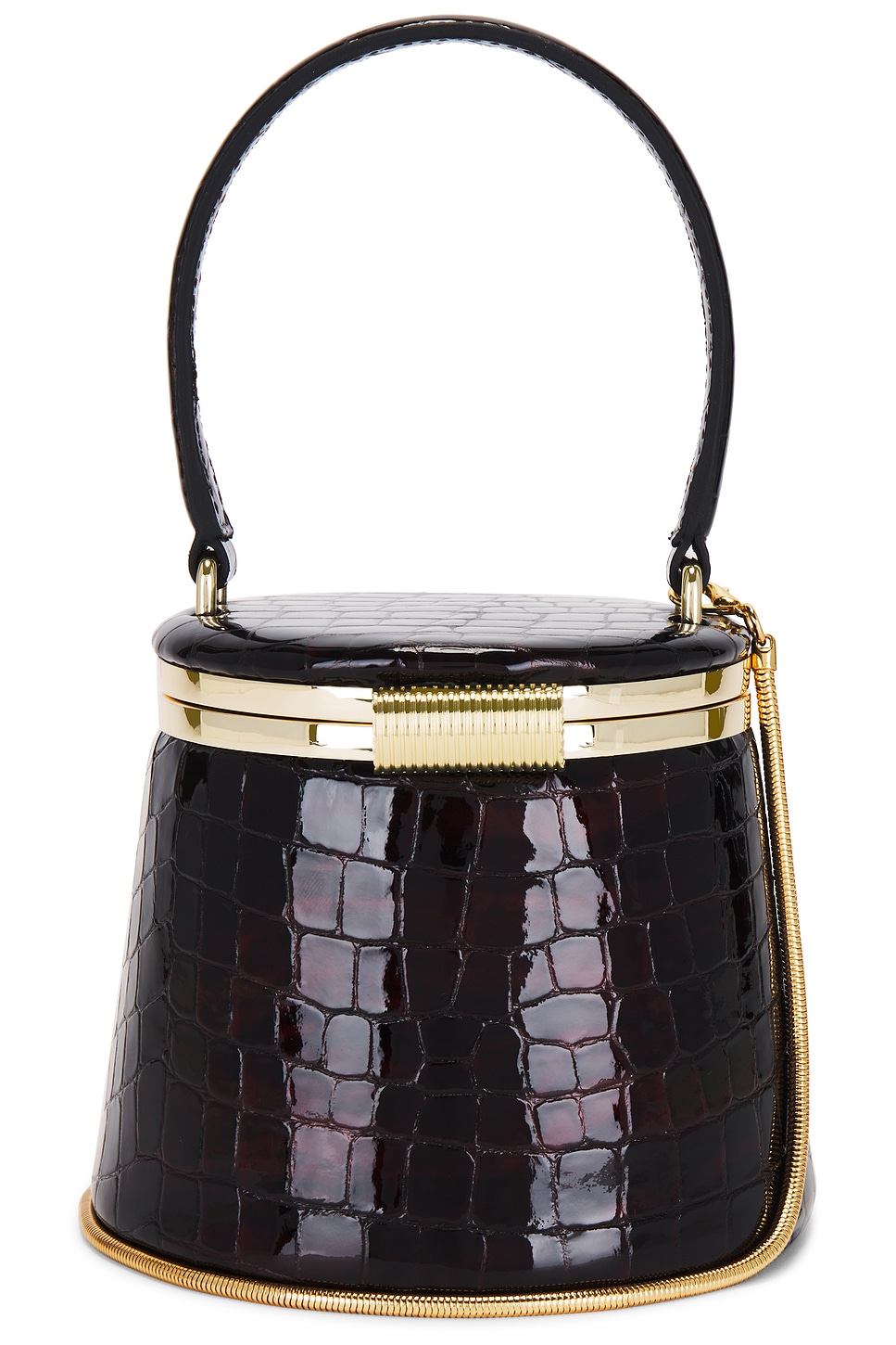 Shop Retroféte Lesla Case In Burgundy Croco