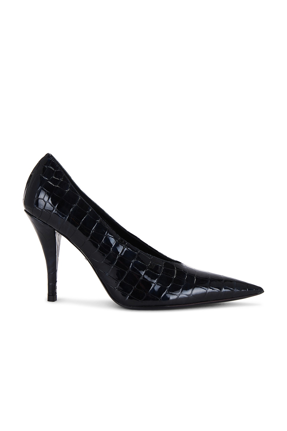 Image 1 of retrofete Coniter Semi Choked Pump in Navy Croco