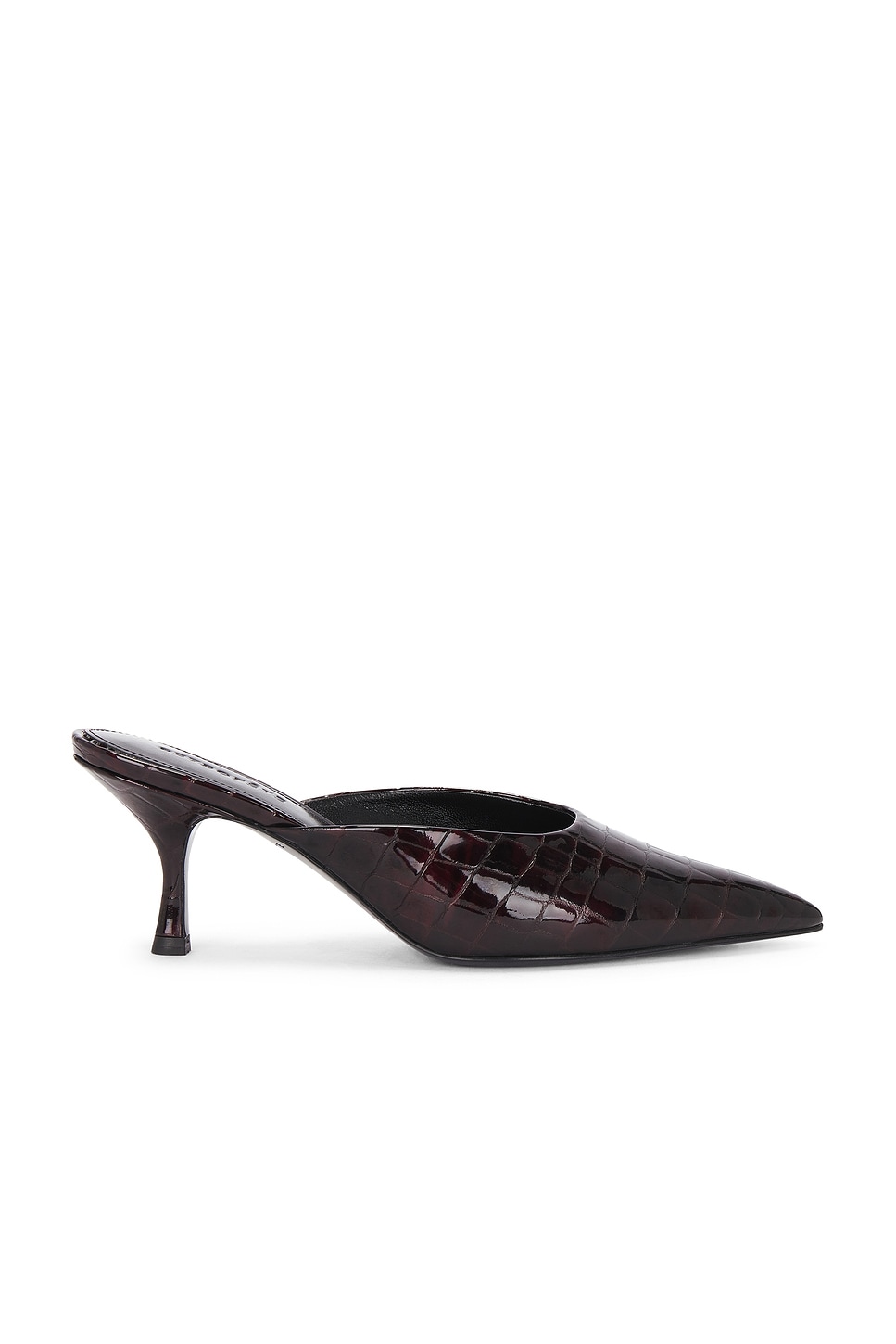 Image 1 of retrofete Mule in Burgundy Croco