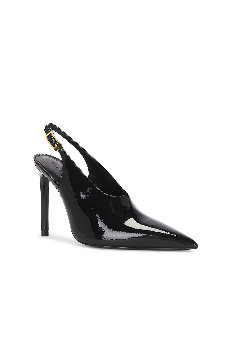 Shop Retroféte Celia Leather Slingback In Black