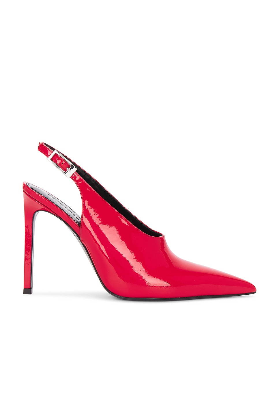 Shop Retroféte Celia Leather Slingback In Red