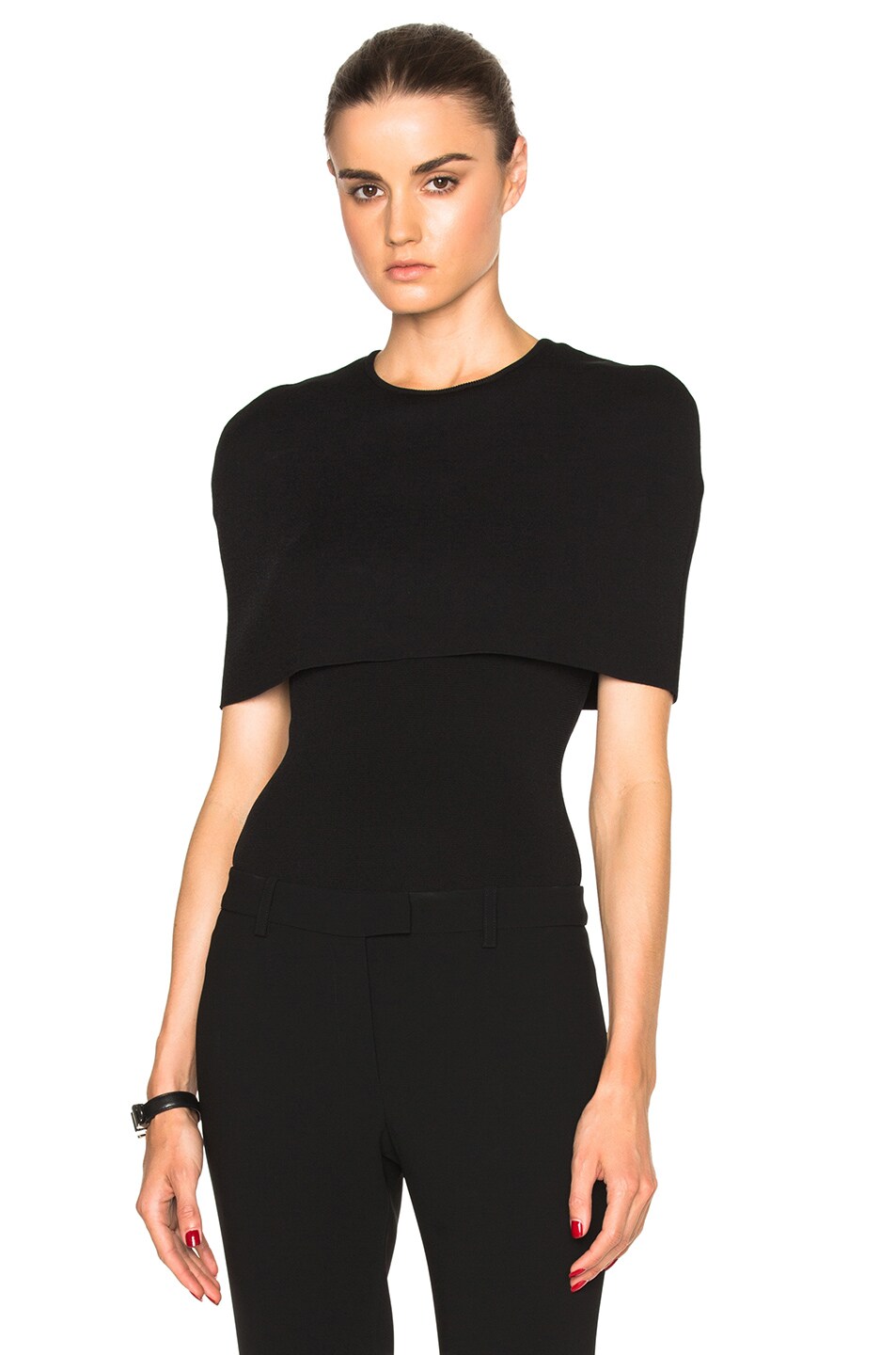 Image 1 of Rosetta Getty Fitted Shrug Top in Black