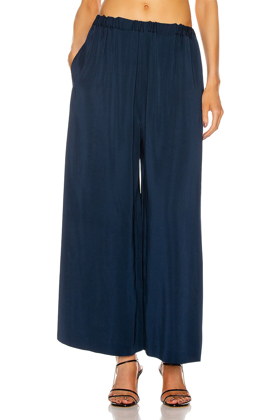 Image 1 of Rosetta Getty Drawstring Culotte Pant in Navy