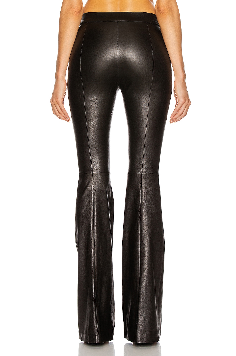 Rosetta Getty Pull On Pintuck Flare Pant in Black | FWRD