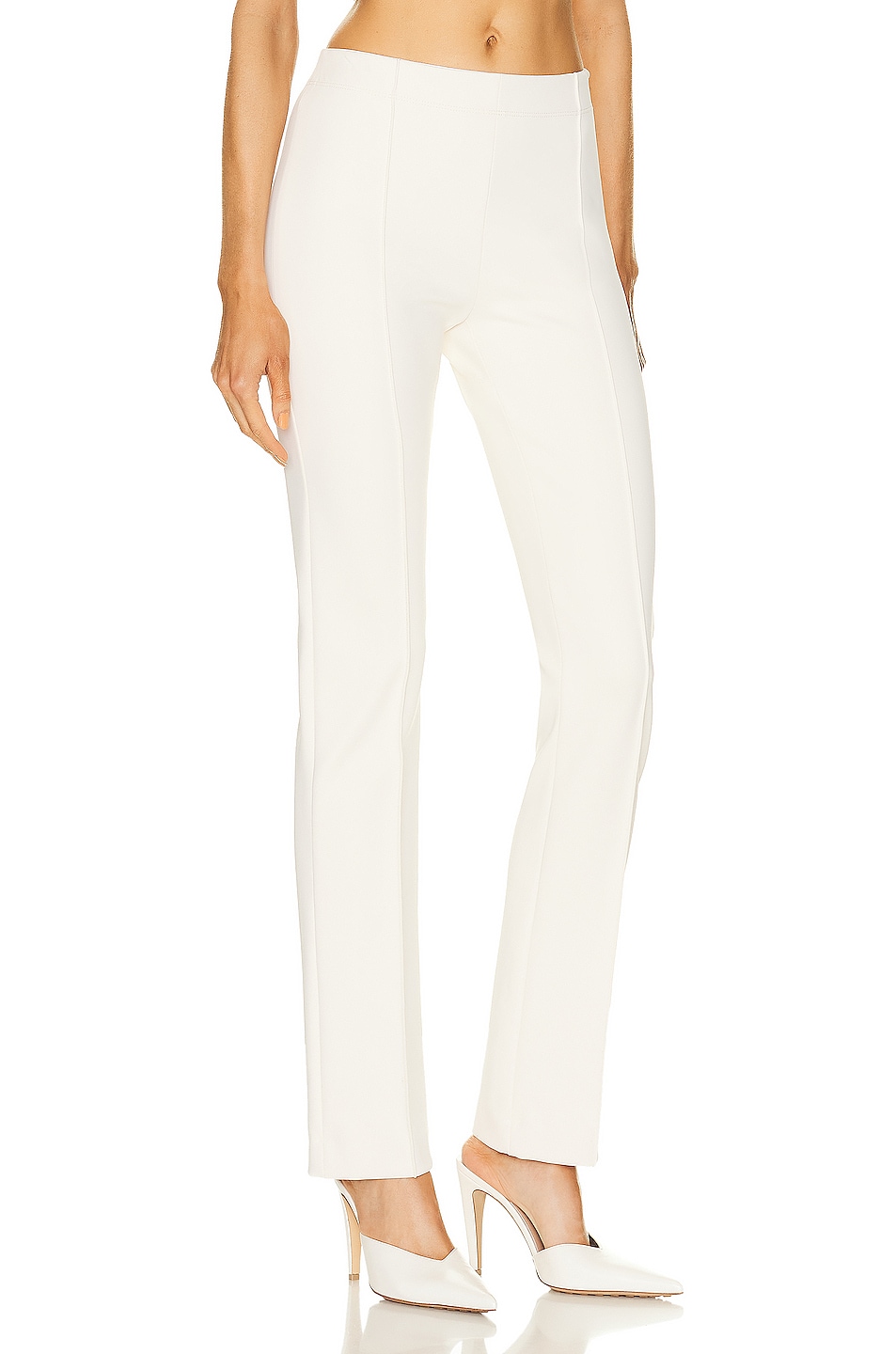 Rosetta Getty Pull On Stovepipe Pant in Parchment | FWRD