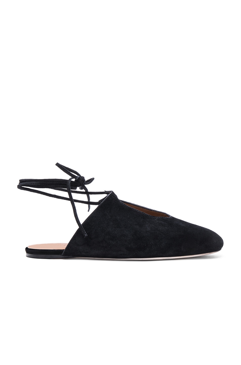 Image 1 of Rosetta Getty Lace Up Mules in Black