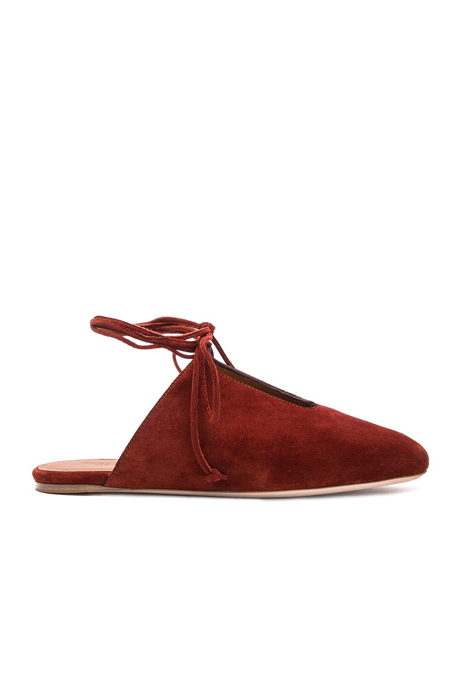 Image 1 of Rosetta Getty Lace Up Mules in Brick