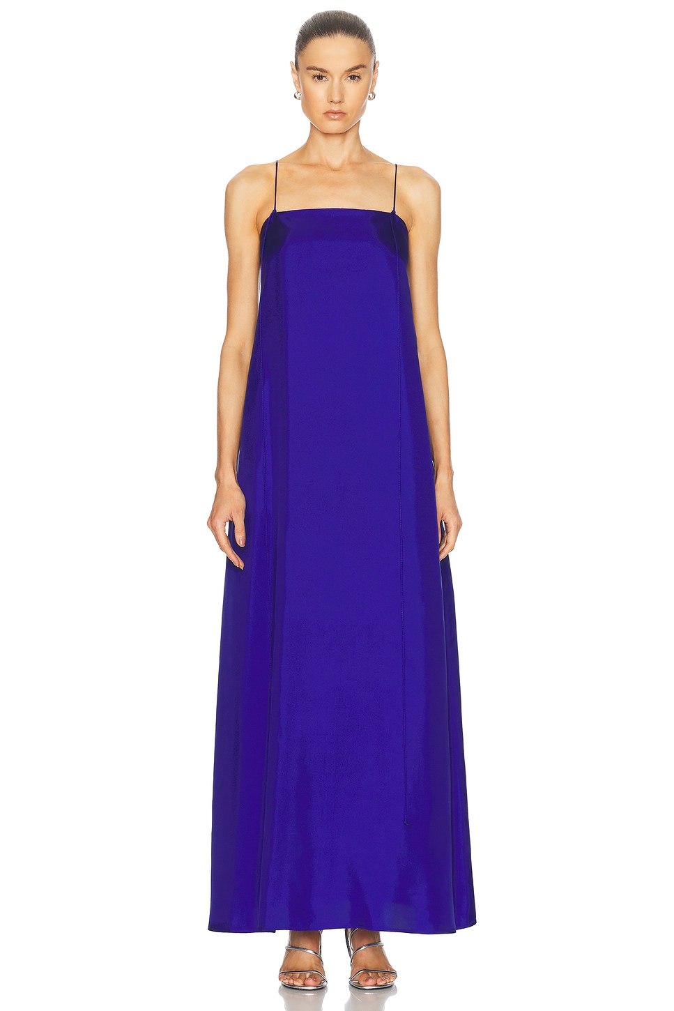 Image 1 of Rohe Silk Tank Dress in Electric Blue