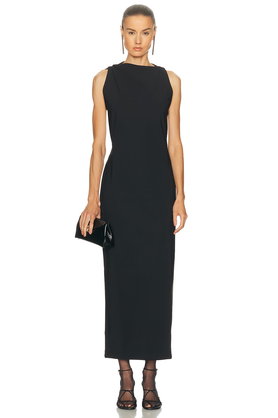 Rohe Open Back Dress In Black