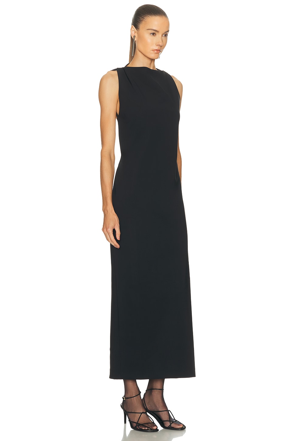 Rohe Open Back Dress In Black
