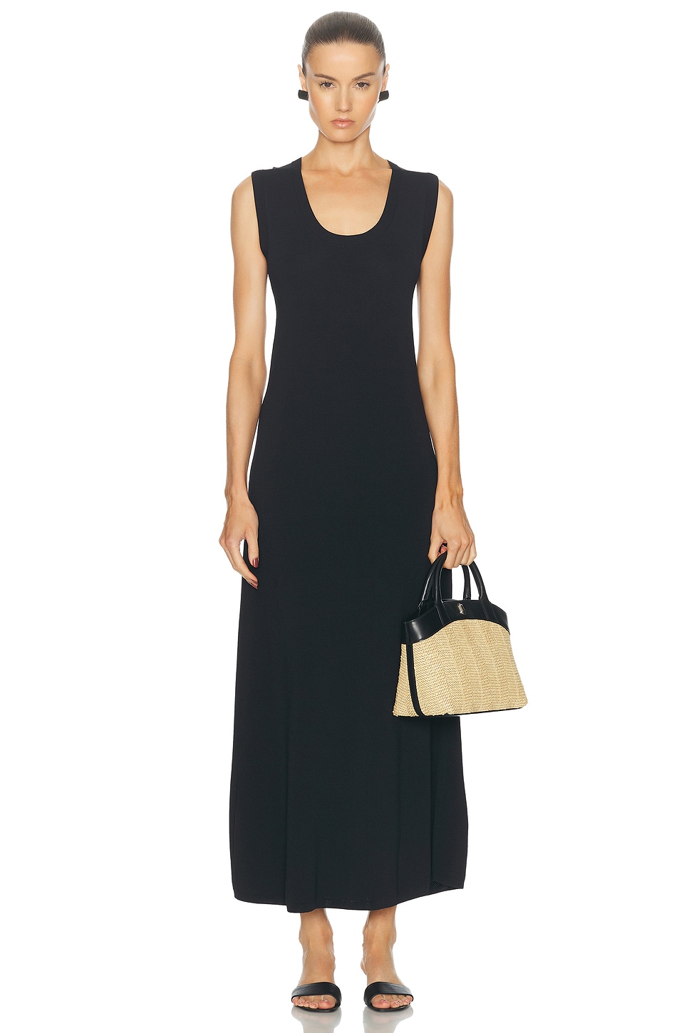 Image 1 of Rohe Scoop Neck Knitted Dress in Black