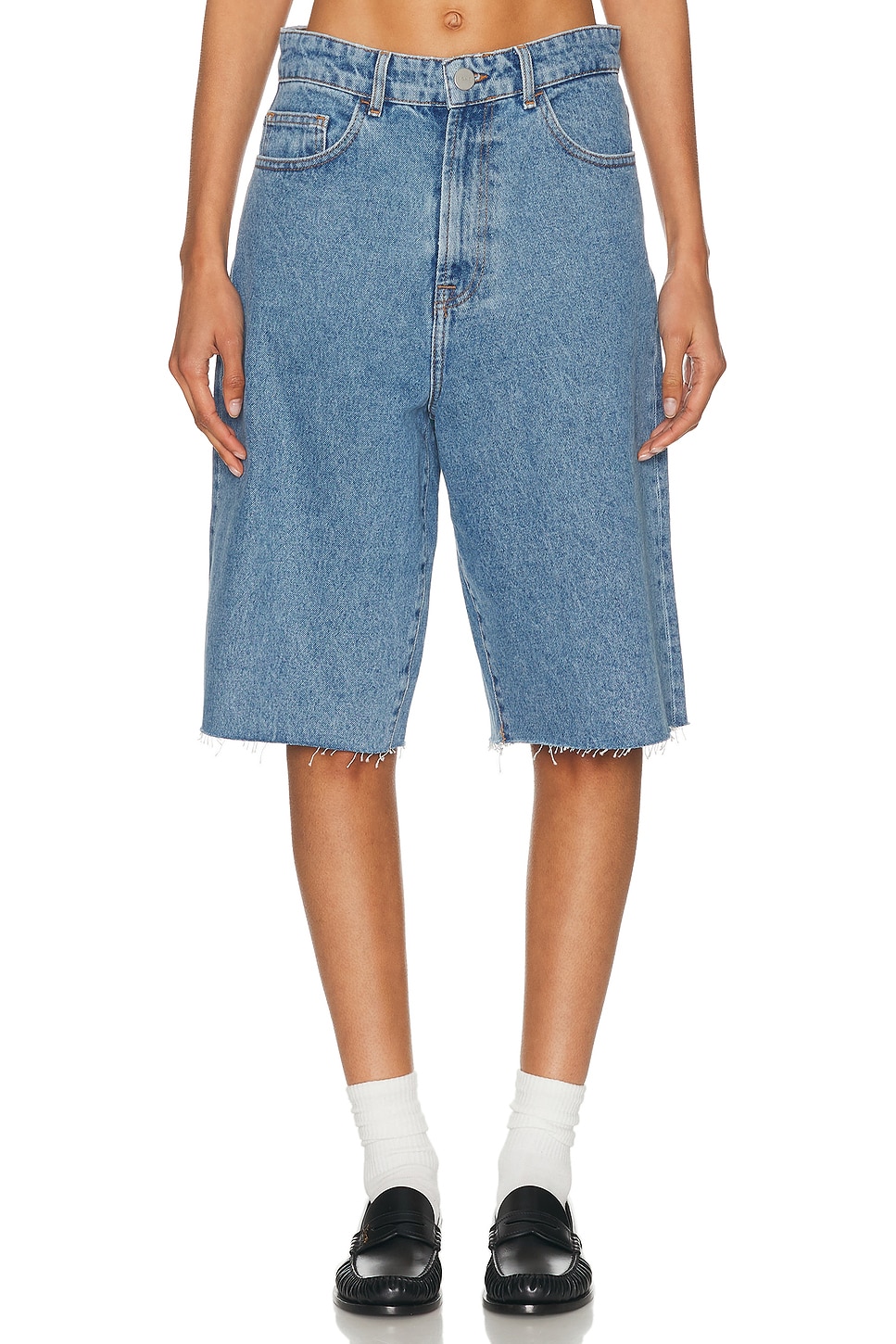 Image 1 of Rohe Baggy Short in Denim Blue