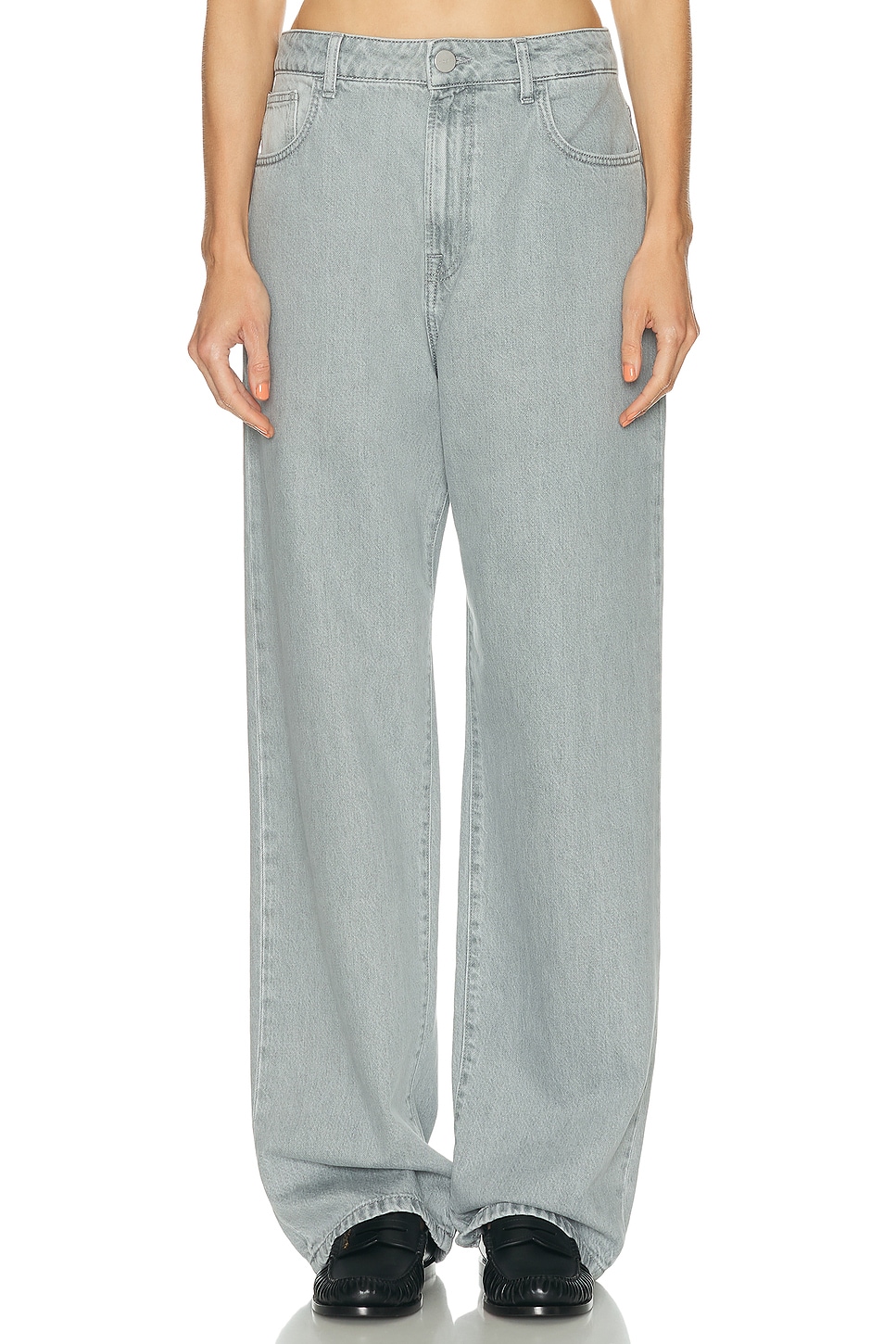 Image 1 of Rohe Baggy Wide Leg in Washed Grey