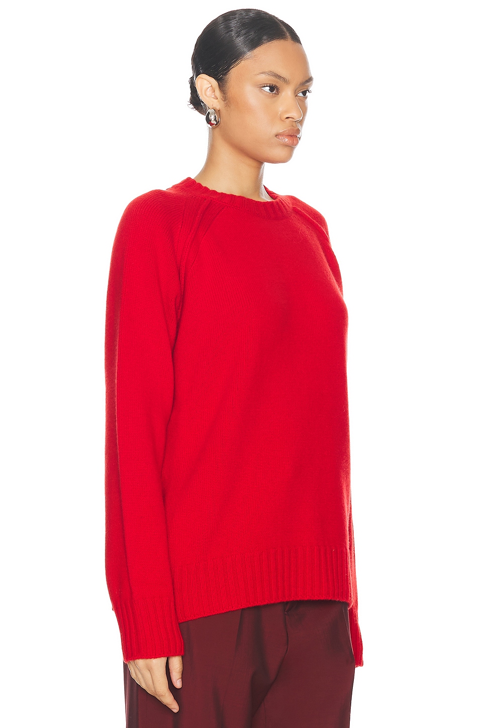 Shop Rohe Wool Cashmere Sweater In Bright Red