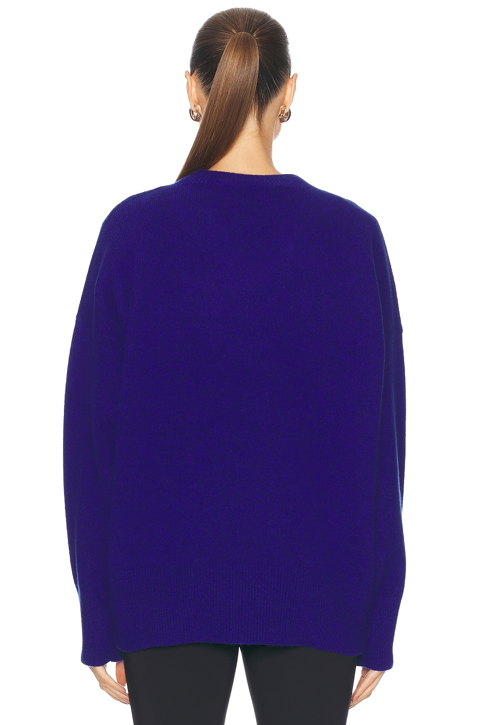 Compact Knitted V-Neck Jumper - Thumbnail 3
