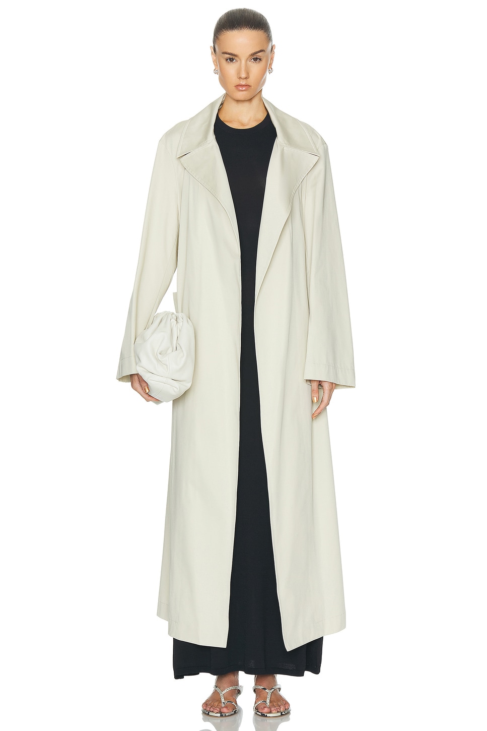 Image 1 of Rohe Long Wrap Trench Coat in Sand
